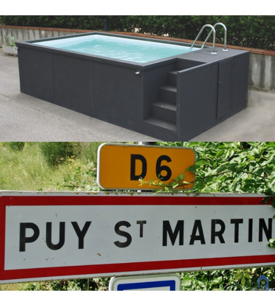 Puy-Saint-Martin piscine container 5M25x2M55x1M26 en Drôme