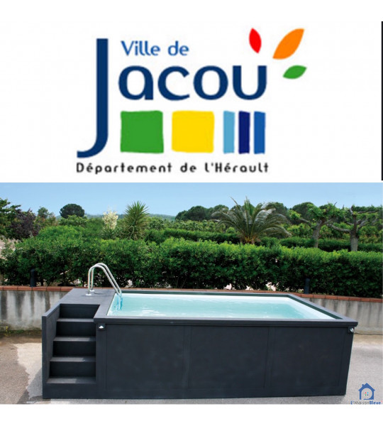 34830 JACOU Container piscine mobile 5M25x2M55x1M26
