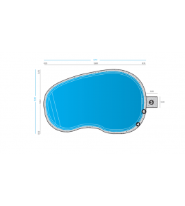 ✅ Piscine coque 5M80x3M50x1M50 forme ovale (85160) Saint Jean de Monts