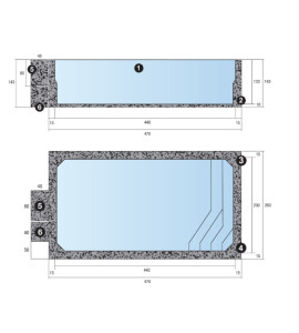 ☘️ 84170 - Monteux - Coque piscine 4M40x2M30x1M35 ☘️