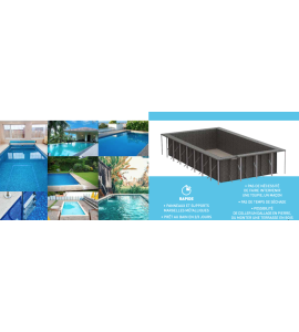 ✅ (Var-83000) Piscine acier semi-enterrée 24Mx3Mx1M40