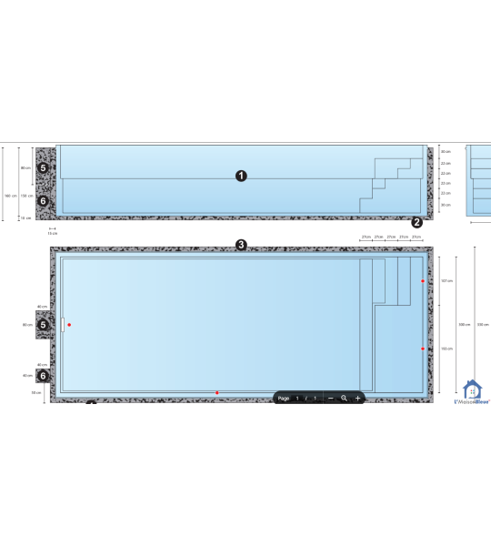 ☘️ (Mondercange Luxembourg) - Coque piscine  8M20x3M20x1M50