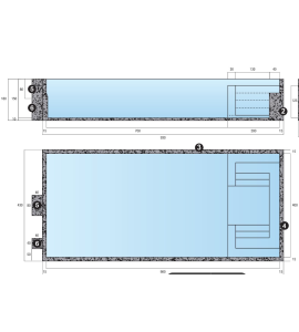 ☘️ (Mondercange Luxembourg) - Piscine coque 9M14x4M14x1M50